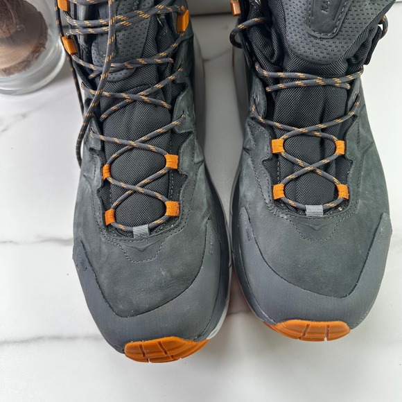 Hoka Kaha 2 GTX Gore Tex Hiking Boots Men\'s‎ Size 15D Waterproof Orange Gray EUC main image 14